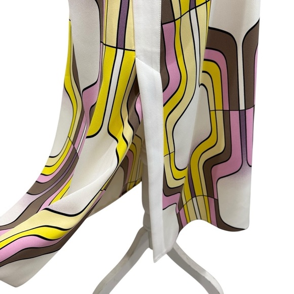 Marella 365 By Max Mara Scorza Sleeveless Geo Print Midi Dress Gold Tone Decor 4 - Picture 10 of 16